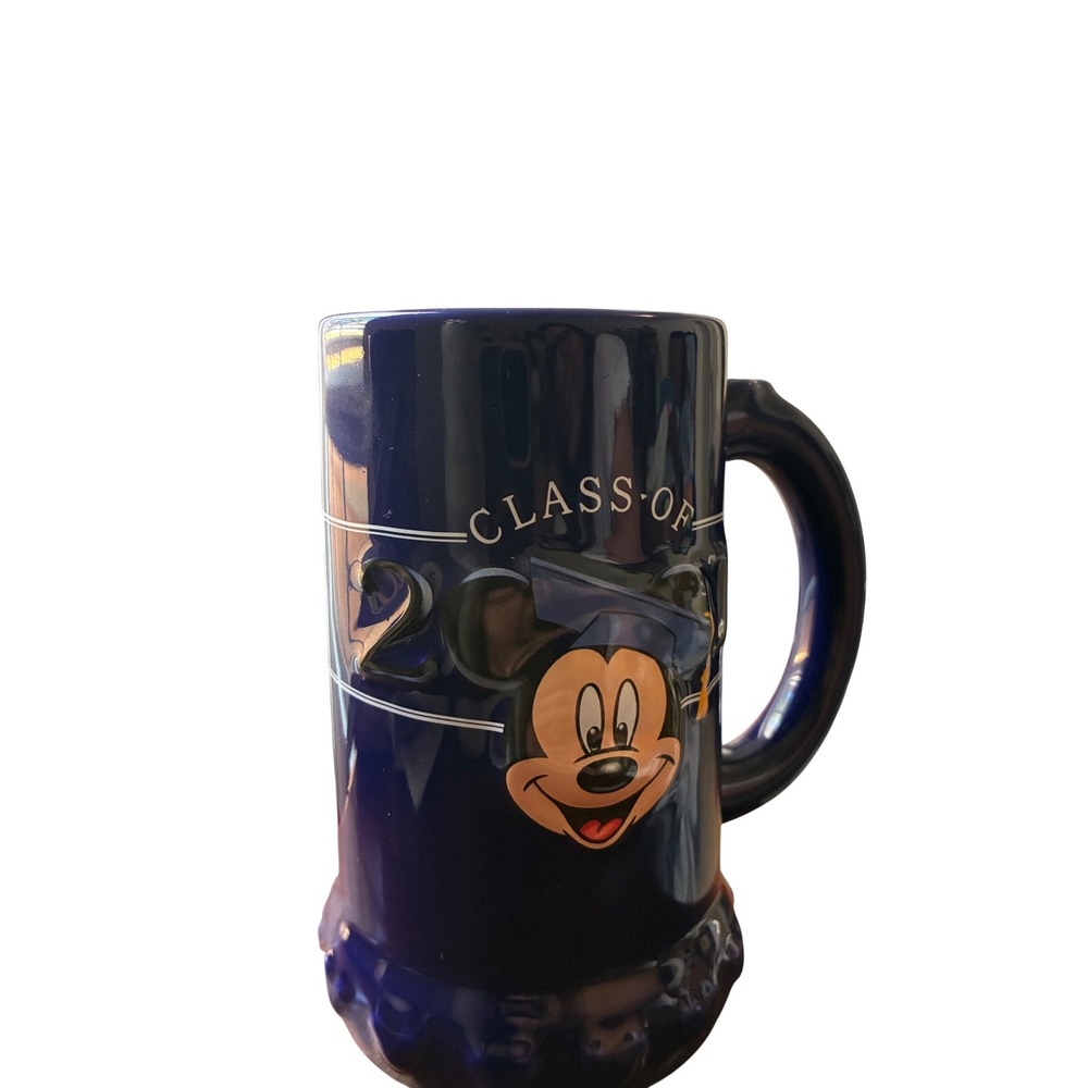 The Disney Store Mickey Mouse Ceramic Stein Class of 2001 Graduation Stein Mug